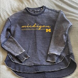 Pressbox Blue and Yellow Michigan Sweatshirt
